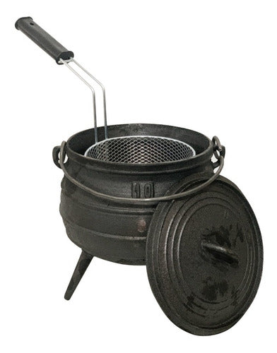 Cast Iron Cauldron 10 L + Frying Basket - Free Shipping 0