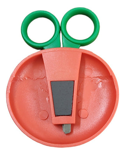 Magnetic Left-Handed Tomato-Shaped Scissors with Case 1