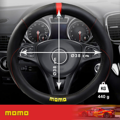 Momo Universal Steering Wheel Cover + Seat Belt Cover Kit 2