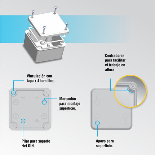 Exultt Waterproof Junction Box IP65 210x210x165mm 2