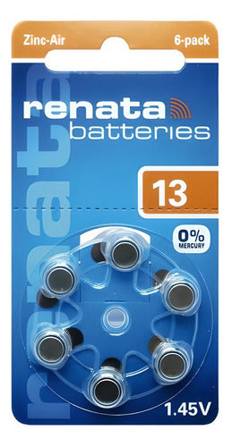 Renata Hearing Aid Batteries PR48 60 Units 0