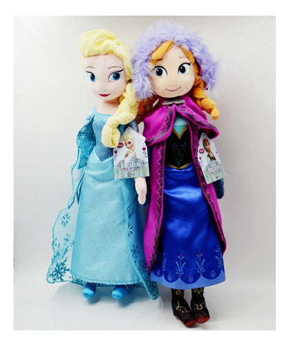 Pacote Com 2 Bonecos De Pelúcia Frozen Elsa E Anna Crianças 3