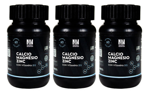 Natural Nutrition X3 Calcium Magnesium Zinc D3 Supplement 60c 0