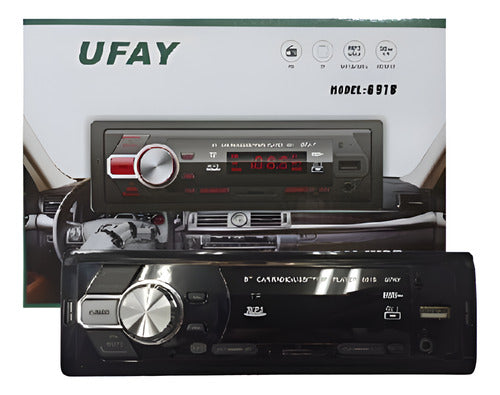 Ufay Car Radio with Bluetooth Remote Control USB Card 0