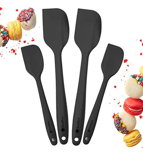 StarPack Premium Silicone Spatula Set, 4 Units + Recipe Book 0