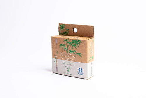 Bamboo Biodegradable Swabs Meraki Pack of 3 x 100 Ct - 300 Swabs 2
