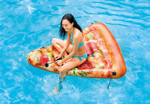 Intex Inflatable Pool Mattress Pizza + Inflator 3