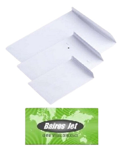 Baires Jet 500 White Paper Envelopes 7x10 cm 90 Grs 0