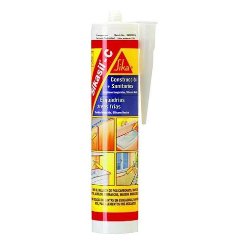 Sellador De Silicona Neutra Transparente 280cc Sika Sika-sil 0