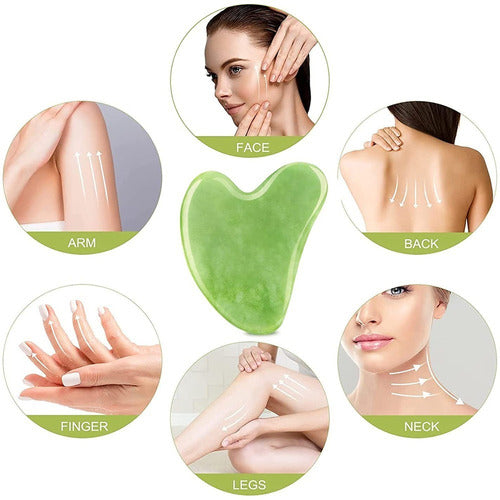Jade Stone Roller Guasha Combo Facial Body Massager 10