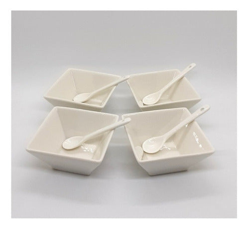 Set X 2 Dip Cuadrado 7 Cm Porcelana Premium Horeca Harmony 1