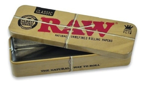 RAW Lata Rectangular Tin Cone Caddy Prerolled 110 Mm. Slim 0