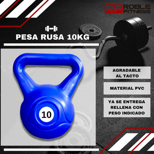 Roble Fitness Kettlebell Kit 10kg Plastic Dumbbell Pack of 2 3