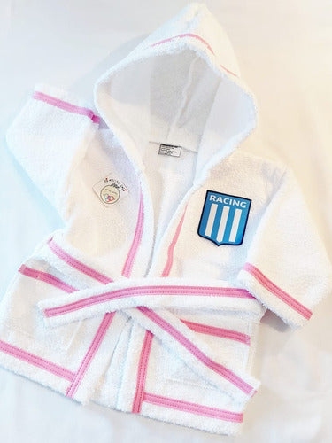 Newborn Hooded Bathrobe Racing Club 5