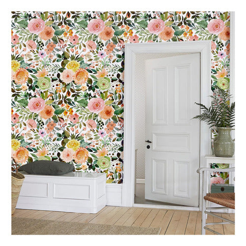 Beautysaid Papel Tapiz Floral Vintage Para Despegar Y Pegar: 7