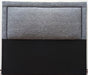 L.S Design Shadow Bed Headboard 2 1/2 Places 1.40 Solid Chenille Frame 3