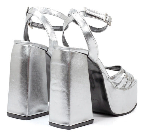 AQ Shoes Metallic High Heeled Platform Party Sandals for Women 6