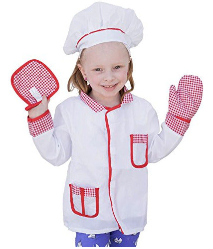 Fedio 4pcs Kids Chef Juego De Rol Juego De Vestuario Chef Dr 0