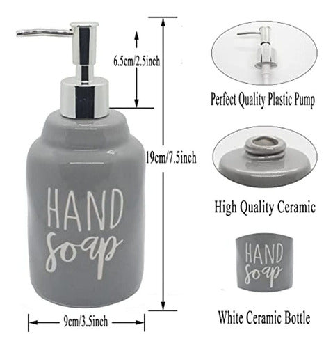 GlrYer Elegant Ceramic Soap Dispenser for Home and Kitchen 1