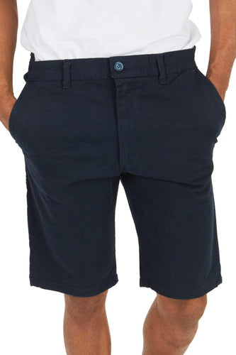 Men's Premium Poplin Bermuda Shorts with Special Size - Olegario 1