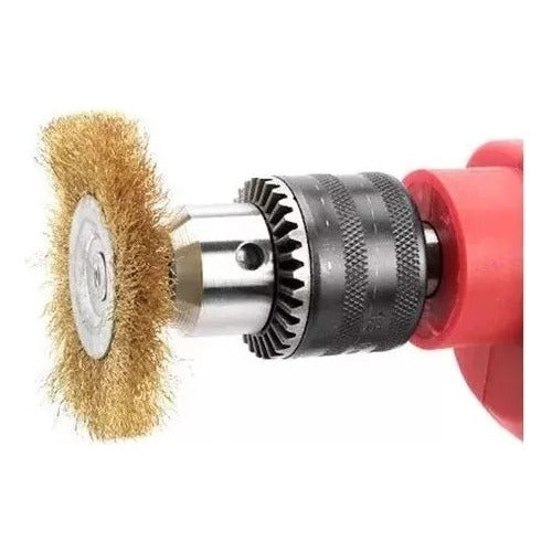 Tigerlion Wire Brush 75mm 6mm Shaft for Drill Wood Metal 2