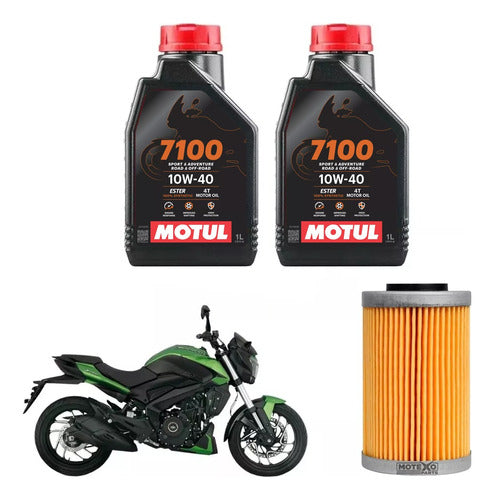 MOTUL Kit Service Bajaj Dominar 250 400 Filtro + Motul 7100 Sia 0