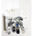 Replacement Toilet Lid Hardware Set Metal Hinges Zinc Material Adjustable Chrome Finish Screws Included 2