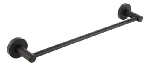 JMV Black Towel Bar 55cm Stainless Steel 0