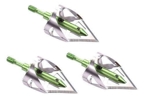 3 X 100 Grano Broadheads 360 Corte Para Blancos De Tiro Con 3