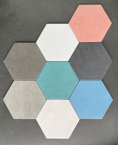 Gabriela Porcelanato Hexagonal Cement Green 17x19.5 1º 4