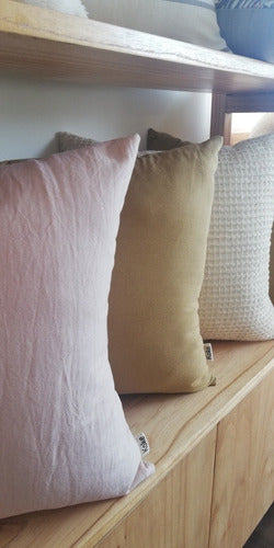 Set of 4 Plain or Striped Tusor Cushions of Your Choice 6