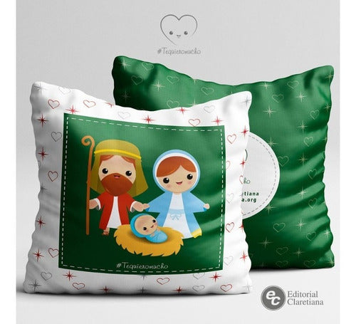 Decorative Cushions with Cheerful and Sweet Religious Illustrations 6