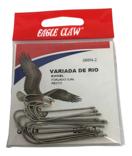 Eagle Claw Anzuelos 066N N2 Variada Rio X14U Pata Larga 0