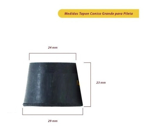 El Molino Large Conical Rubber Plug for Above Ground Pools 1