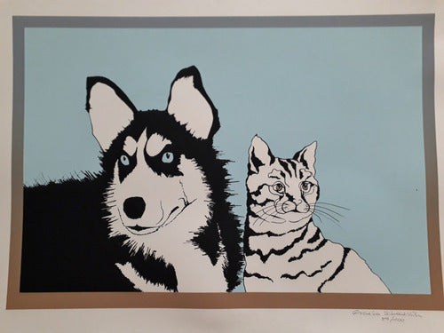 Remate De Serigrafía Perro Y Gato 0