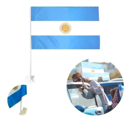 Manzana Cotillon Combo Argentina Flag for Car X 100 Units Wholesale 0