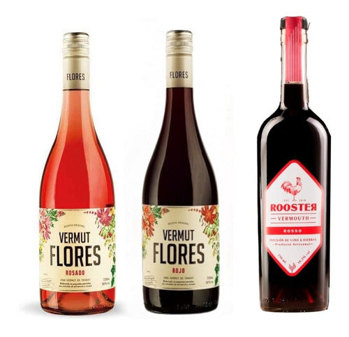 Flores Vermouth Pack of 3 - Rosado & Rojo 0