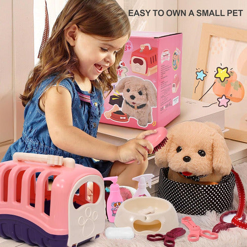 Perro Juguete Camina Ladra Peluche Accesorios 13pzas 6