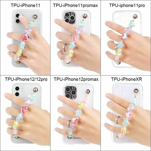 DBS Transparent Heart Wrist Case for iPhone 7, 8, 12, 13 2