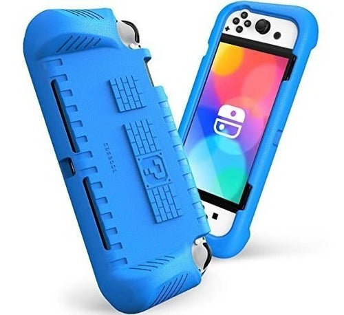 Fintie Funda Para Nintendo Oled 2021 7.0 Liviana Shockproof Azul 0