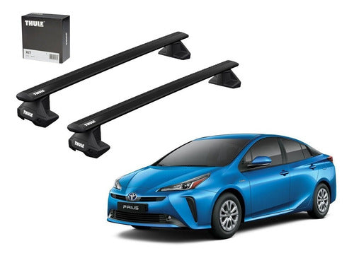 Thule Wingbar Evo Black Roof Rack Kit for Toyota Prius 0