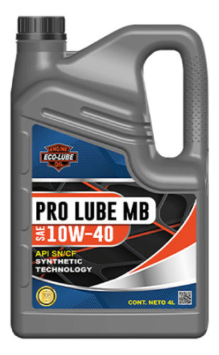 Aceite Eco Lube Pro Lube Mb 10w40 Sintetico X 4 Lts En Msp 0