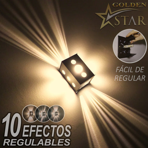 Golden Star DJ Bar Event Light Fixture - 10 Effects for Party, Salon, Pub 1