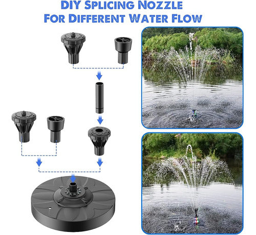 Bomba De Fuente De Estanque Yzert Con 12 Luces Led, Adaptado 4