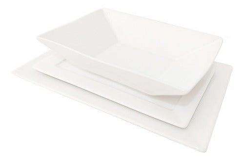 Oxford 4 Plato Playo Fuente Plana Bandeja Porcelana 25x16 Blank Bz3 4