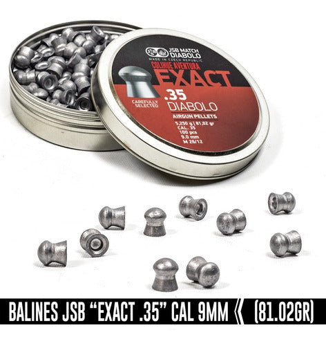 Balines Jsb Exact .35 81,02 Gr Cal 9 Mm Rifle Pcp 3