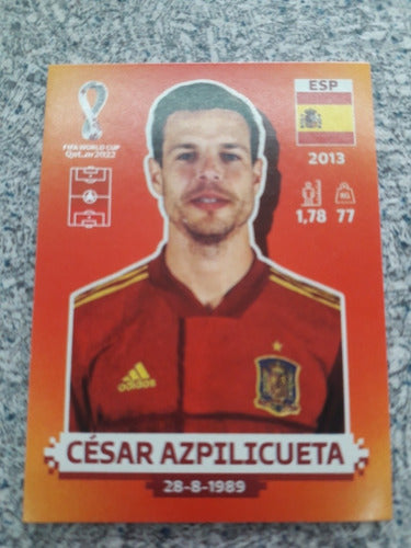 Mundial FIFA Qatar Cesar Azpilicueta Spain Sticker 0