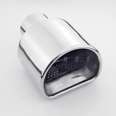 Stainless Steel Exhaust Tip 2.25" 58mm ID Resonated Straight Cut 1