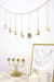 Mkono Moon Phase Garland with Chains Boho Gold 3