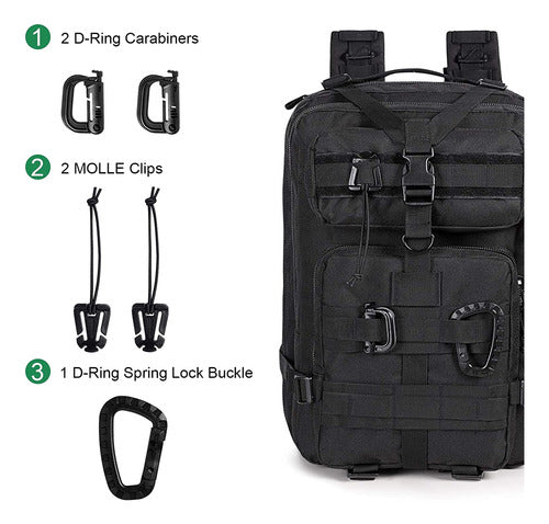 G4free Black Waterproof 35L Camping Backpack 1